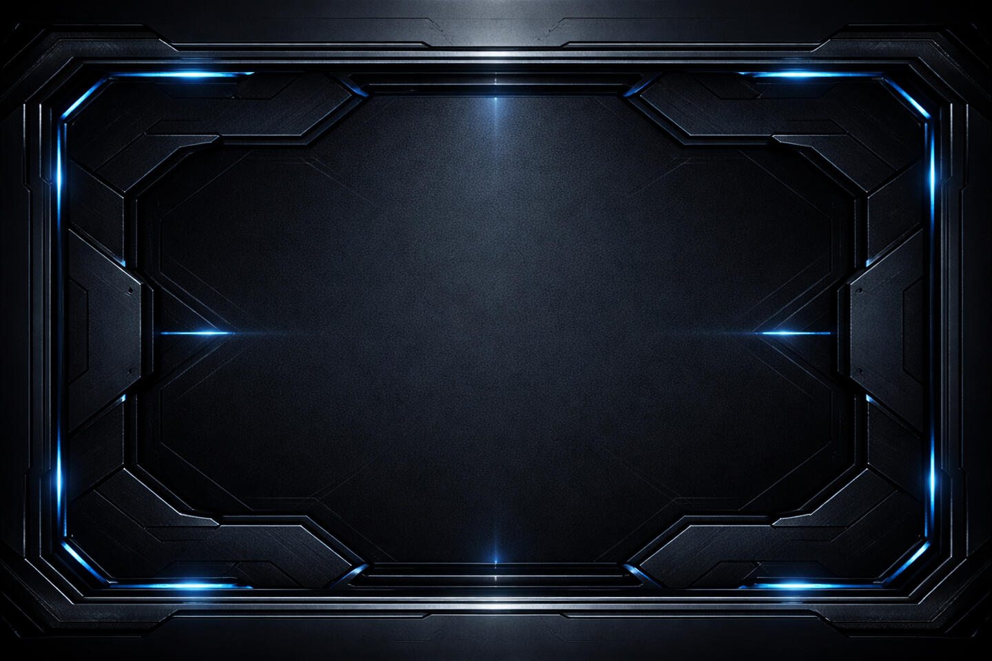 Kinetic Prime | Showcase Division — Orbital Aegis Material Frame Kinetic Prime Orbital Aegis material intelligence featuring dark aerospace alloy paneling with illuminated blue edge vectors, symmetrical containment geometry, and a central low-glare execution field.