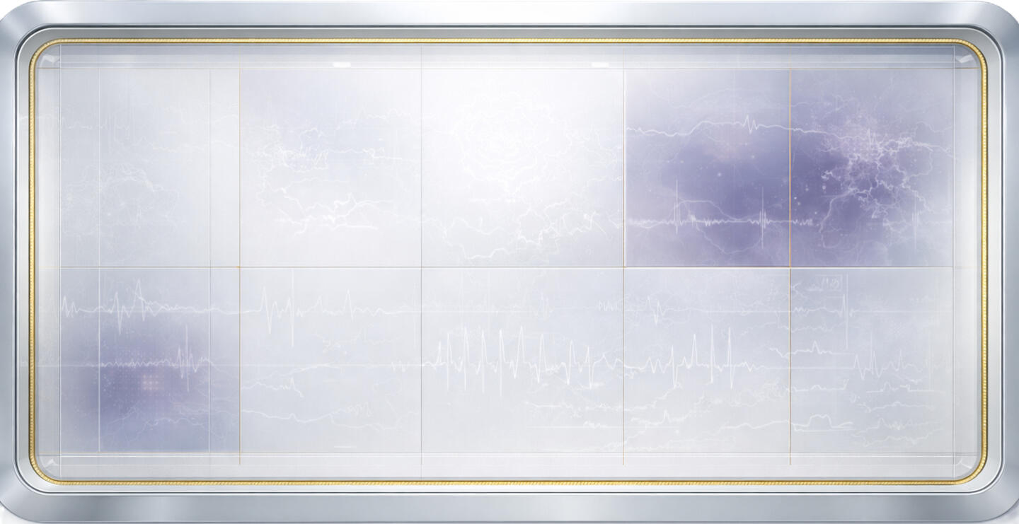 Illustrating the clinical glass material language used throughout the interface, designed to present personal health data with neutrality, clarity, and psychological safety.